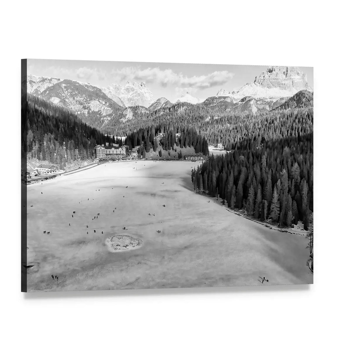 Dolomites at Misurina, Italy Canvas Wall Art, single panel gallery wrapped canvas, angled product view