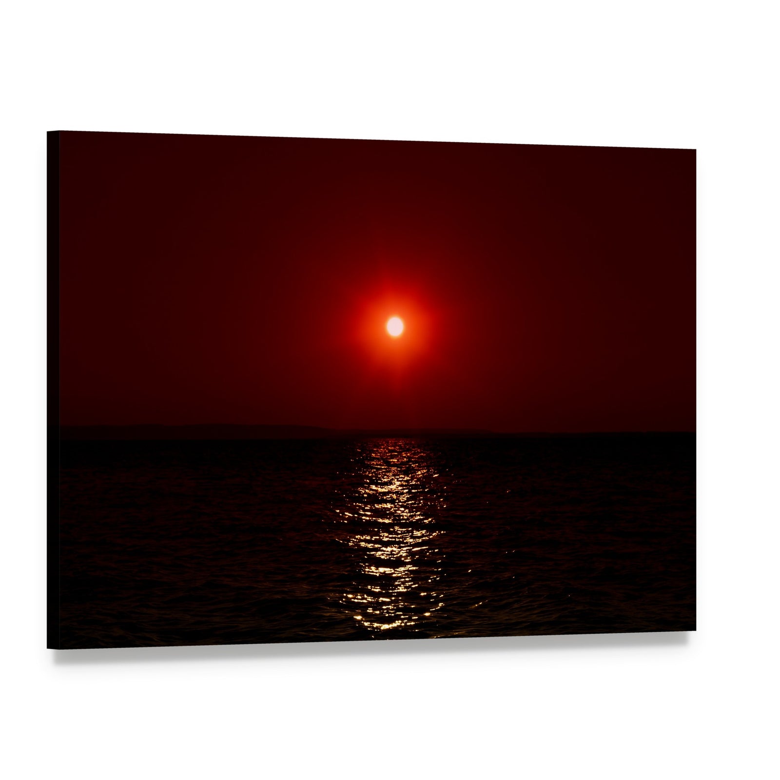 Fantastic Sunset on Mars Canvas Wall Art, single panel gallery wrapped canvas, angled product view