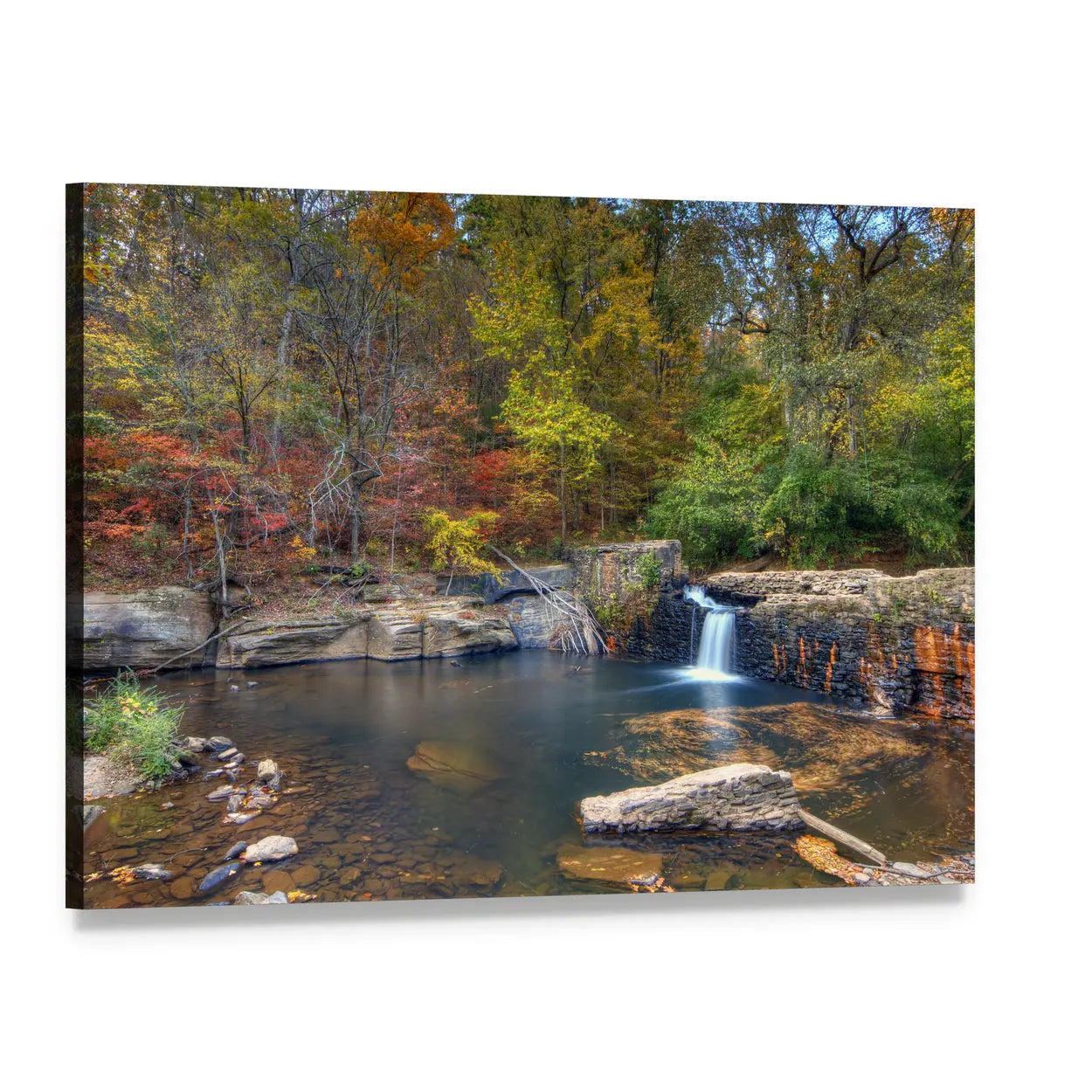 Freeman Mill Park Near Atlanta In Georgia Canvas Wall Art, single panel gallery wrapped canvas, angled product view