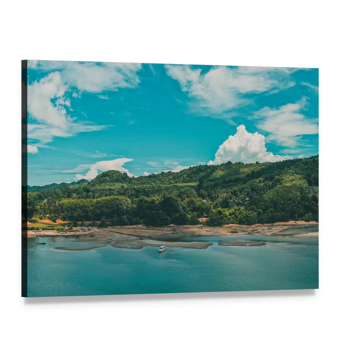 View Of Koh Yao Yai Island In Thailand Canvas Wall Art, single panel gallery wrapped canvas, angled product view