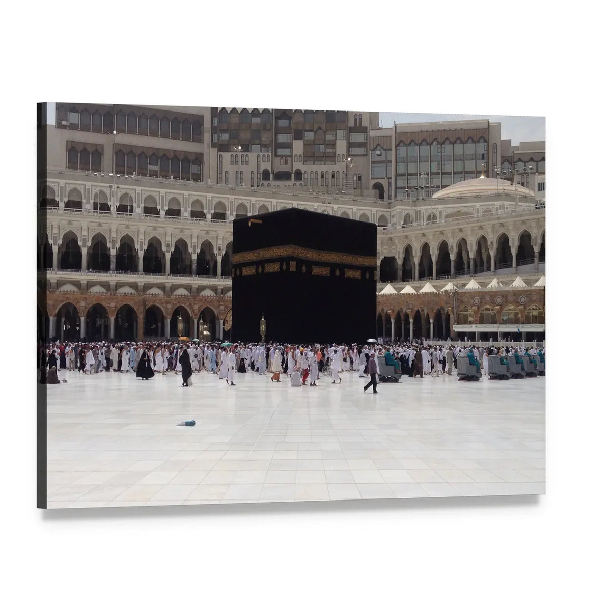 Kaaba at Masjid Al-haram, Mecca Canvas Wall Art, single panel gallery wrapped canvas, angled product view