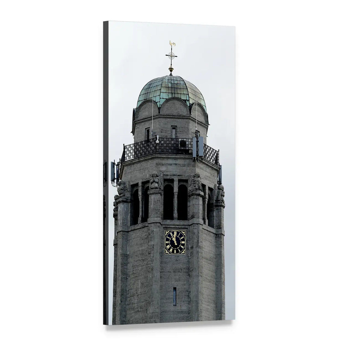 Church Tower in Opole Vertical Canvas Wall Art, 1 panel 1 Vertical layout gallery wrapped canvas set, angled product view