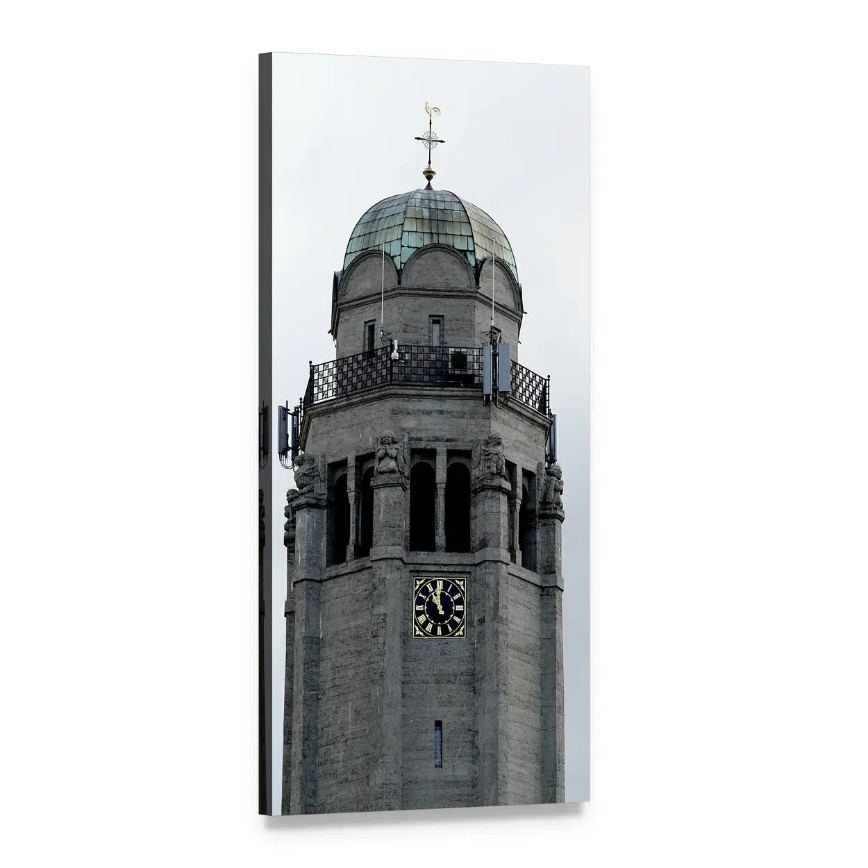 Church Tower in Opole Vertical Canvas Wall Art, 1 panel 1 Vertical layout gallery wrapped canvas set, angled product view
