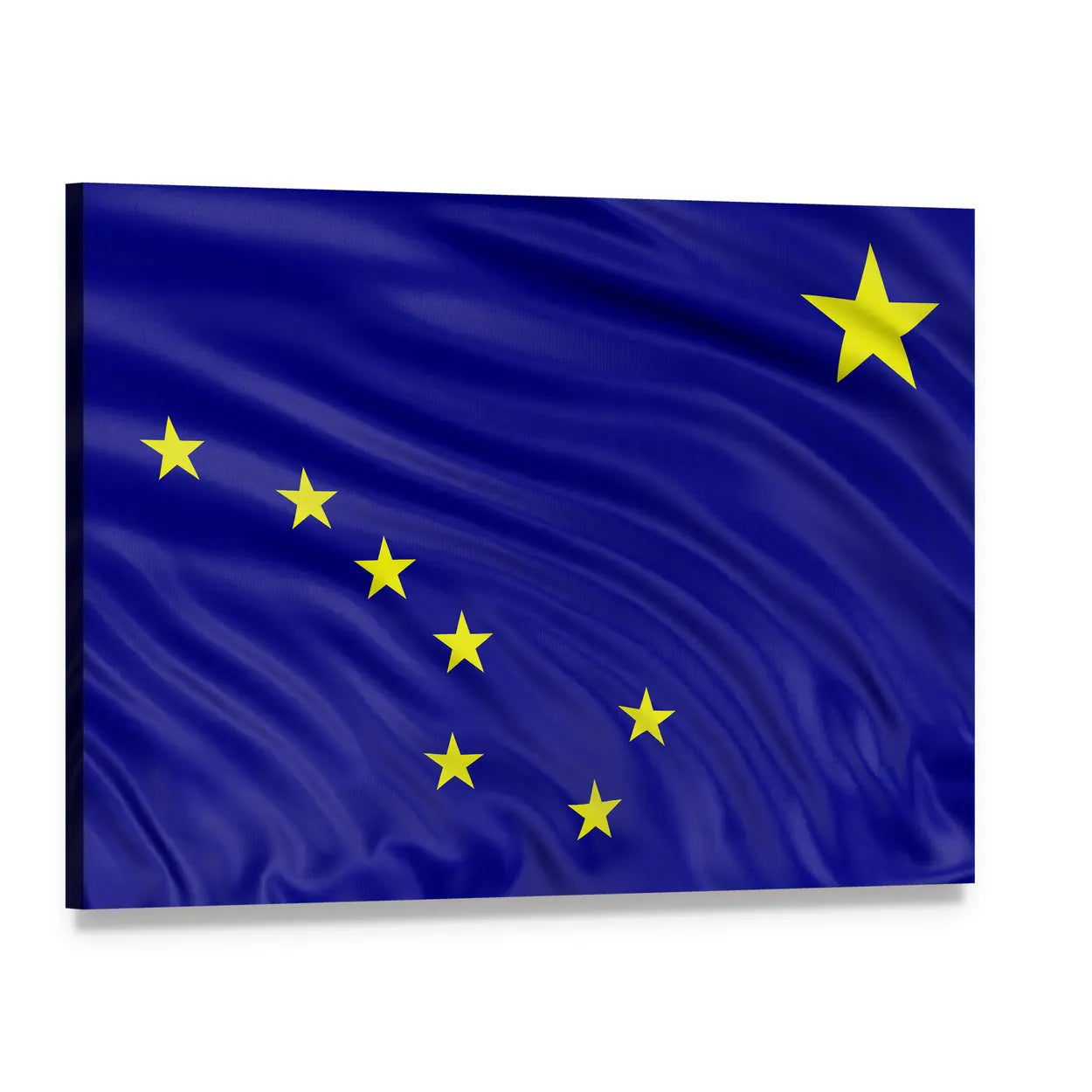 Alaska Flag with Big Dipper Canvas Wall Art, single panel gallery wrapped canvas, angled product view