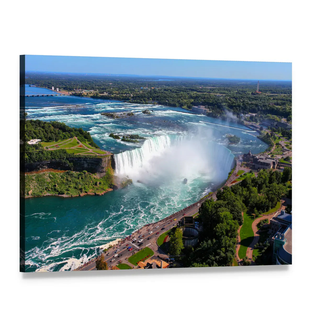 Aerial View of Horseshoe Falls Canvas Wall Art, single panel gallery wrapped canvas, angled product view
