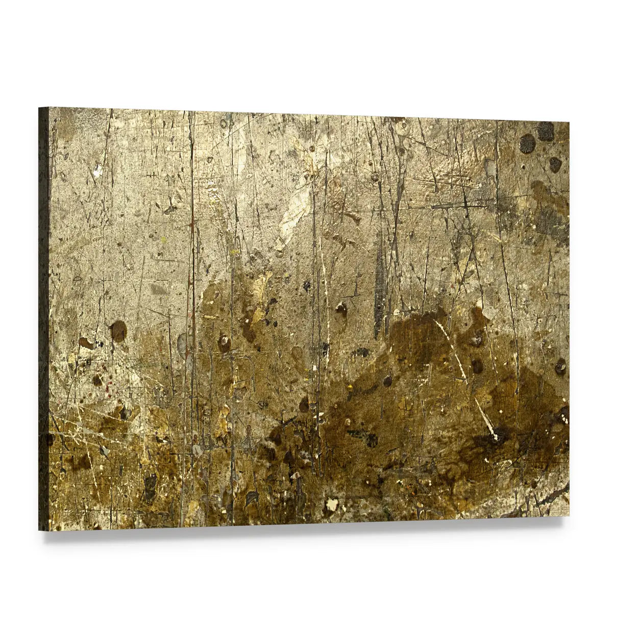 Work Bench Abstract Canvas Wall Art, single panel gallery wrapped canvas, angled product view