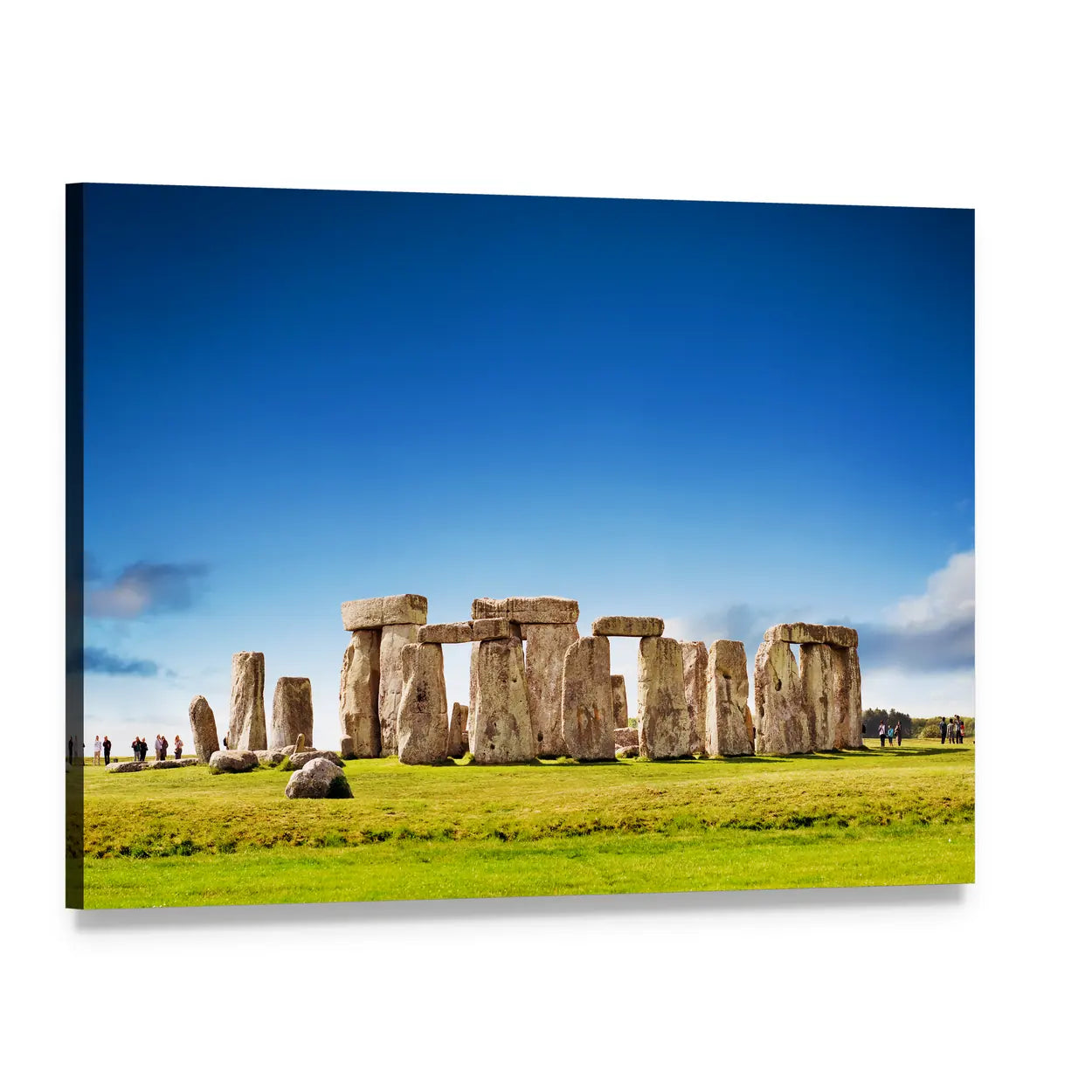 Stonehenge Stone Circle in England Canvas Wall Art, single panel gallery wrapped canvas, angled product view