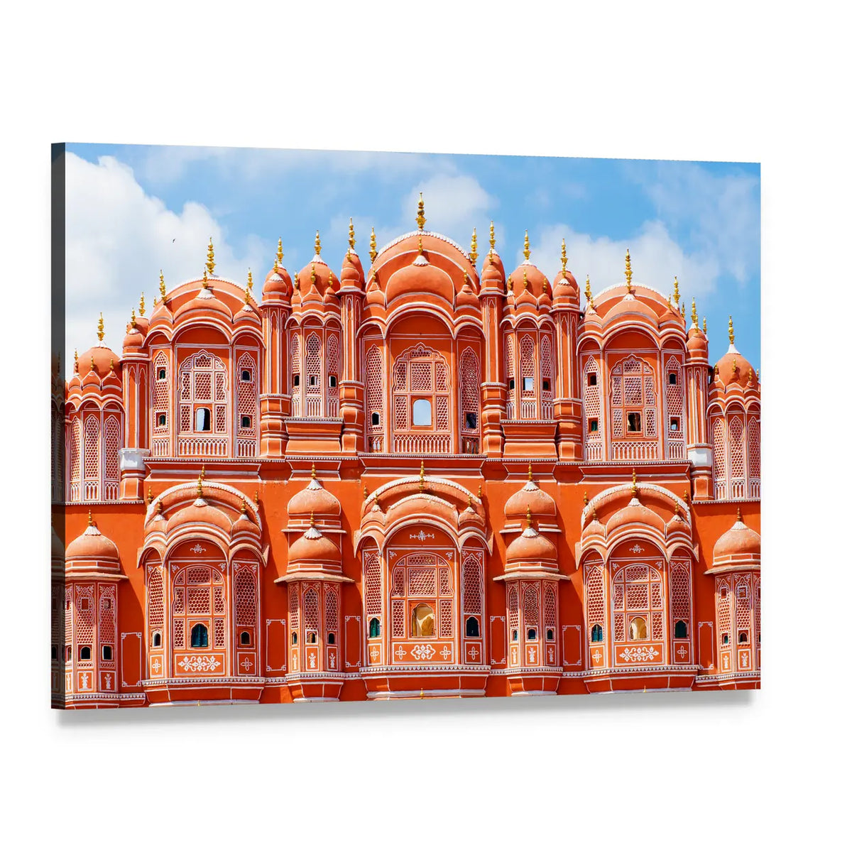 Hawa Mahal Palace Canvas Wall Art, single panel gallery wrapped canvas, angled product view
