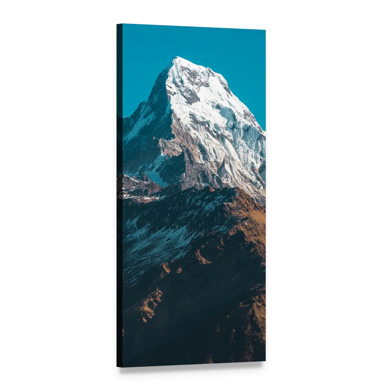 Himalaya Peak in Nepal Vertical Canvas Wall Art, 1 panel 1 Vertical layout gallery wrapped canvas set, angled product view