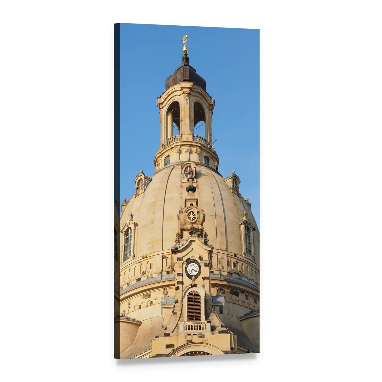 Church Dome in Dresden Vertical Canvas Wall Art, 1 panel 1 Vertical layout gallery wrapped canvas set, angled product view