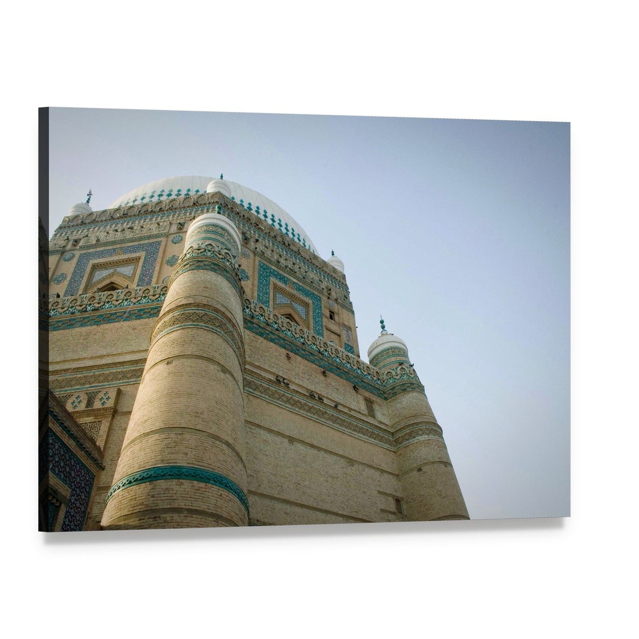 Sufi Saint Shrine in Bahawalpur Canvas Wall Art, single panel gallery wrapped canvas, angled product view
