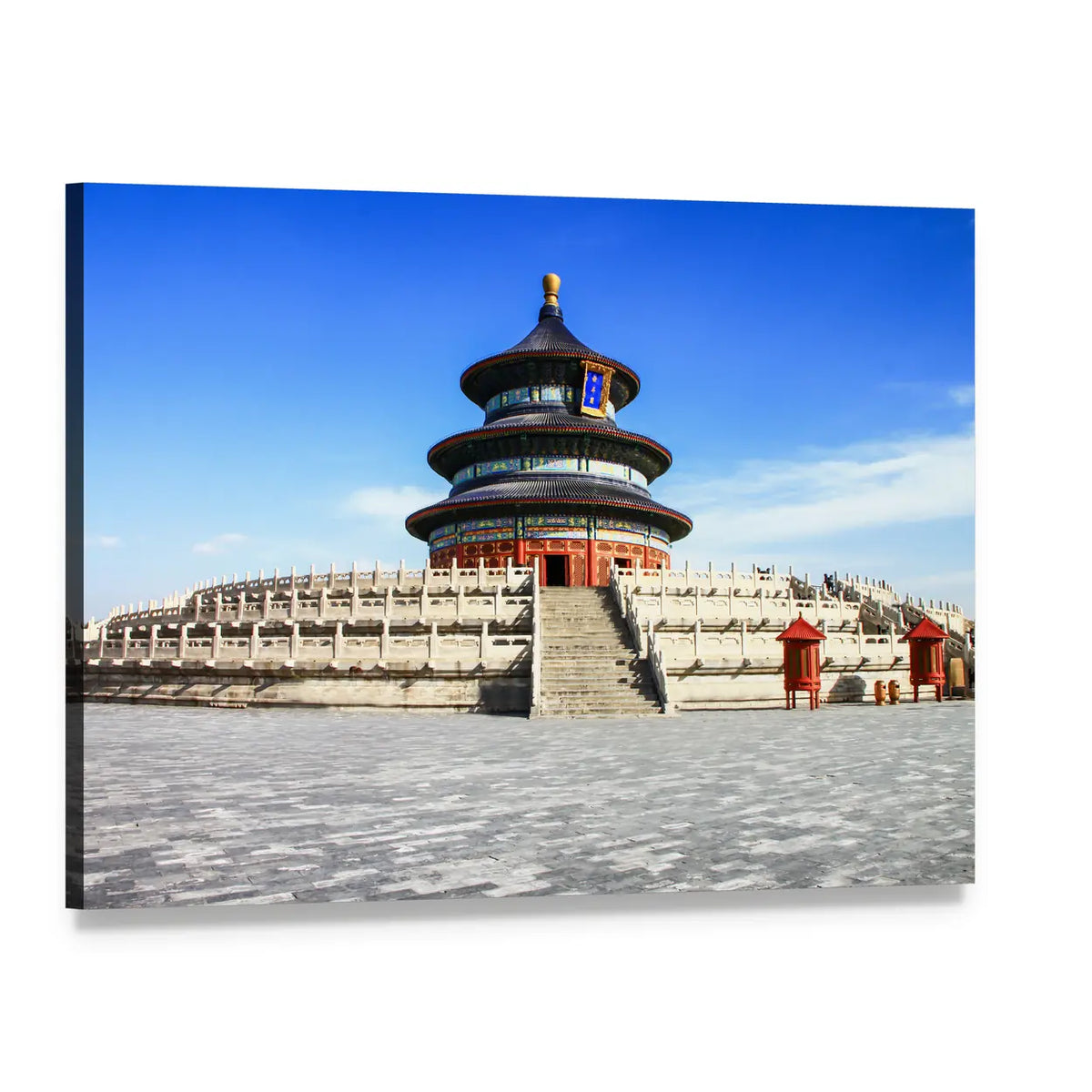 Temple of Heaven in Beijing Canvas Wall Art, single panel gallery wrapped canvas, angled product view