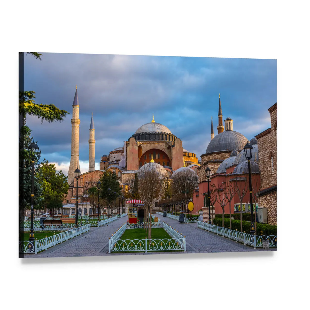 Hagia Sophia Mosque, Istanbul Canvas Wall Art, single panel gallery wrapped canvas, angled product view