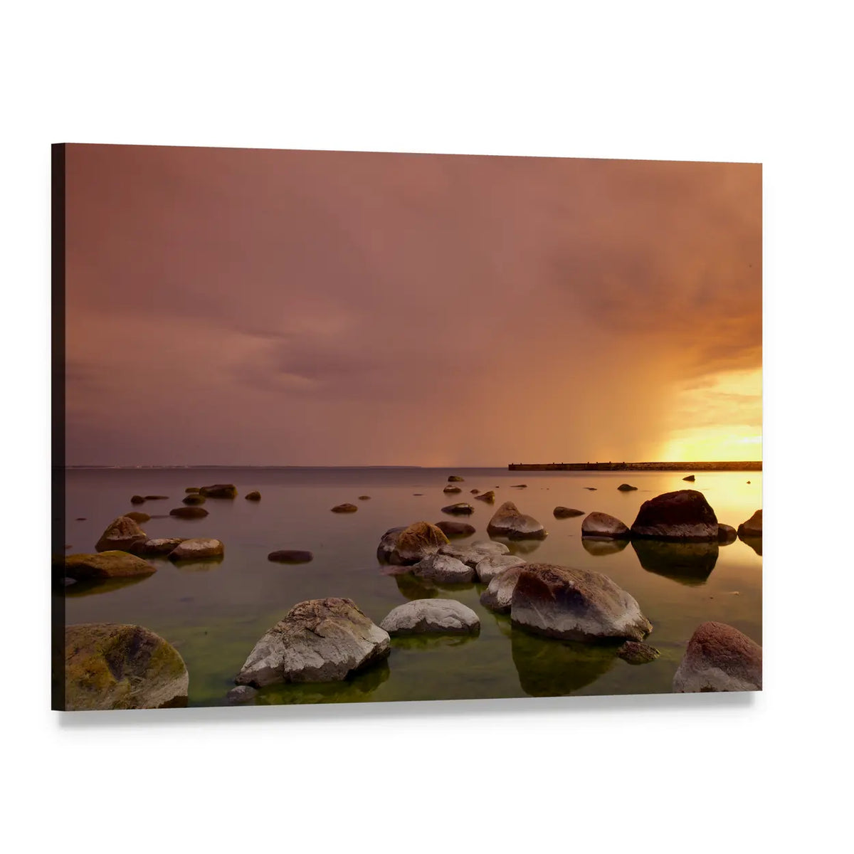 Baltic Sea in Tallinn Canvas Wall Art, single panel gallery wrapped canvas, angled product view