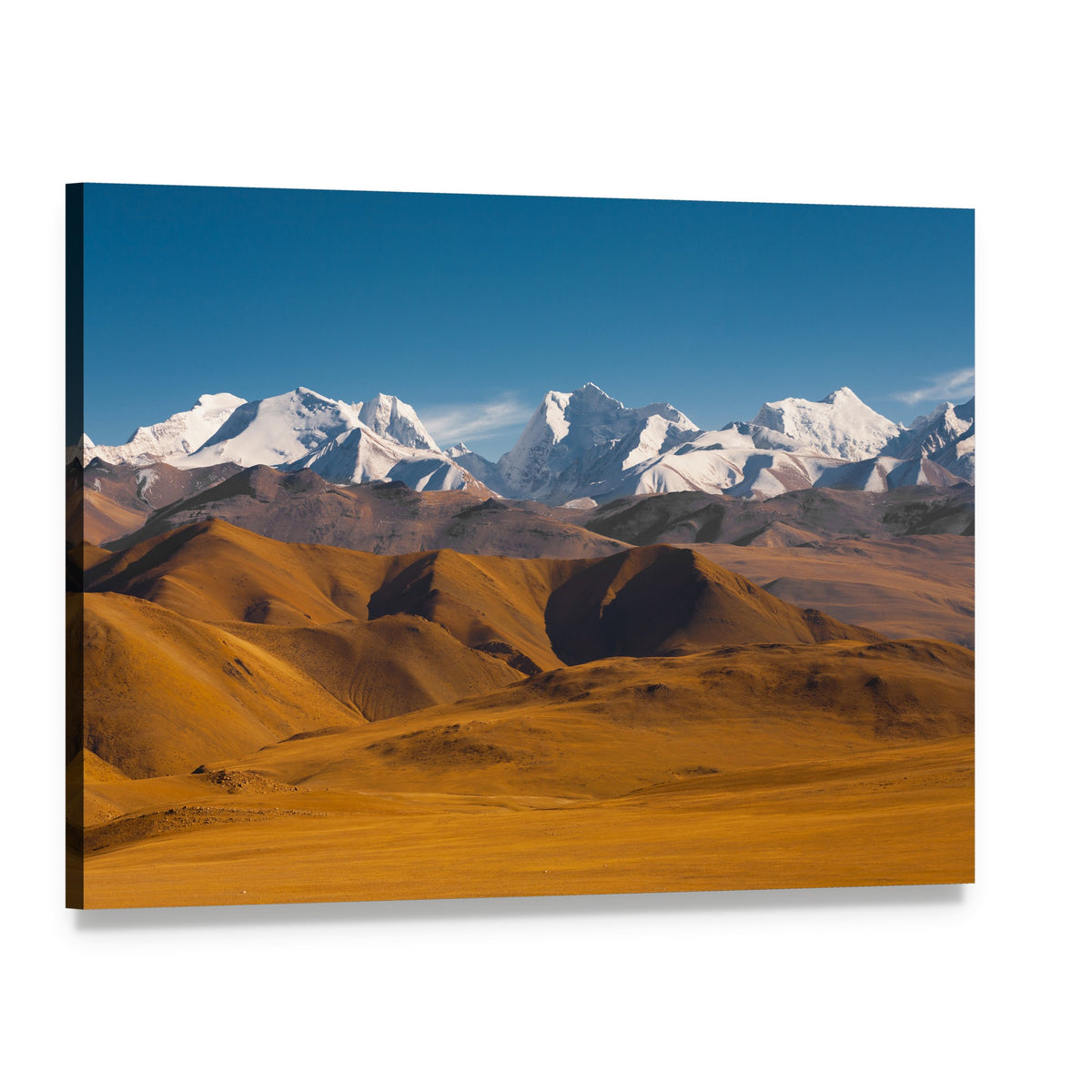 Peaks of the Himalayas Canvas Wall Art, single panel gallery wrapped canvas, angled product view