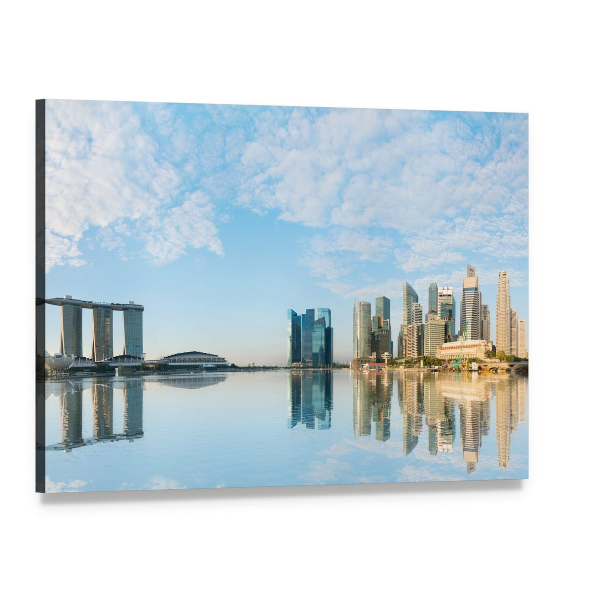 Marina Bay Sands Skyline Canvas Wall Art, single panel gallery wrapped canvas, angled product view
