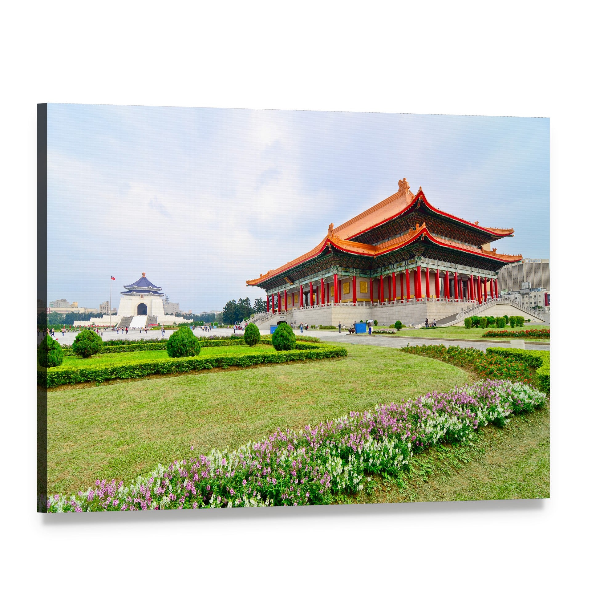 Majestic National Theater of Taiwan Canvas Wall Art, single panel gallery wrapped canvas, angled product view