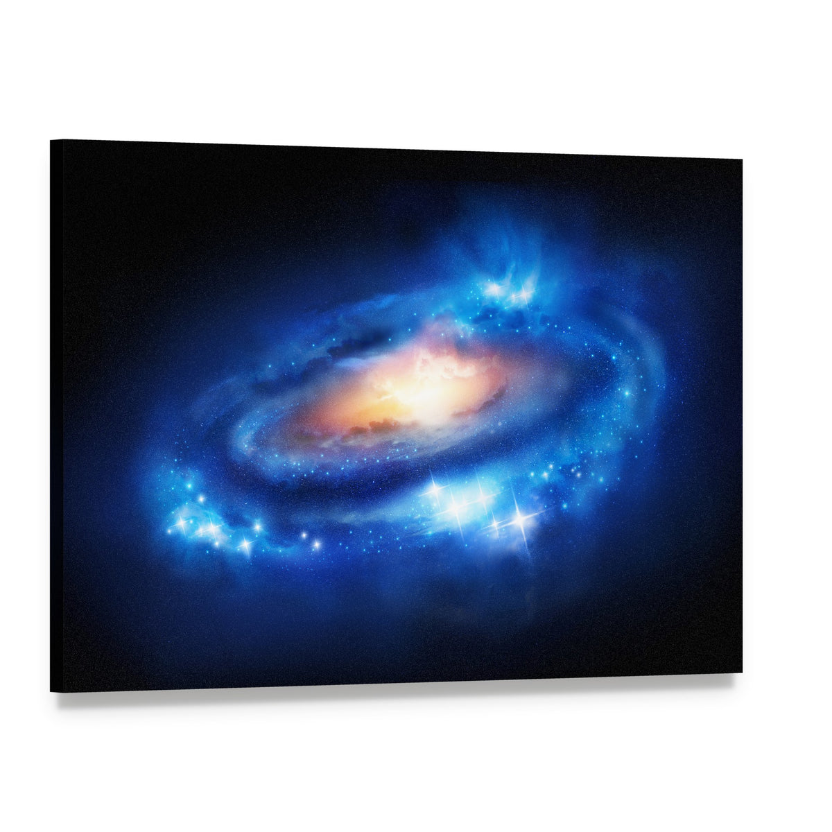 Supermassive Galaxy Canvas Wall Art, single panel gallery wrapped canvas, angled product view