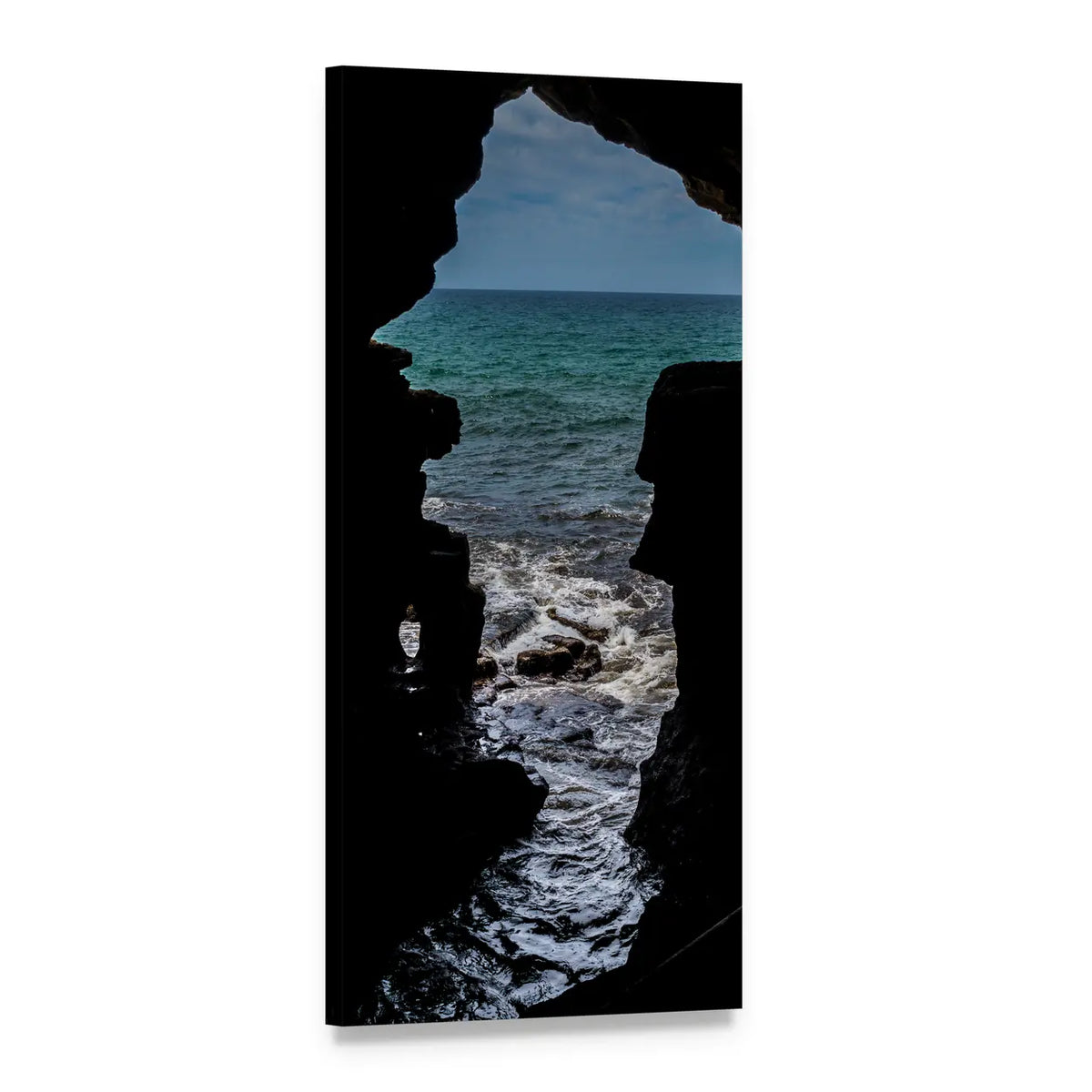 Hercules Cave, Morocco Vertical Canvas Wall Art, 1 panel 1 Vertical layout gallery wrapped canvas set, angled product view