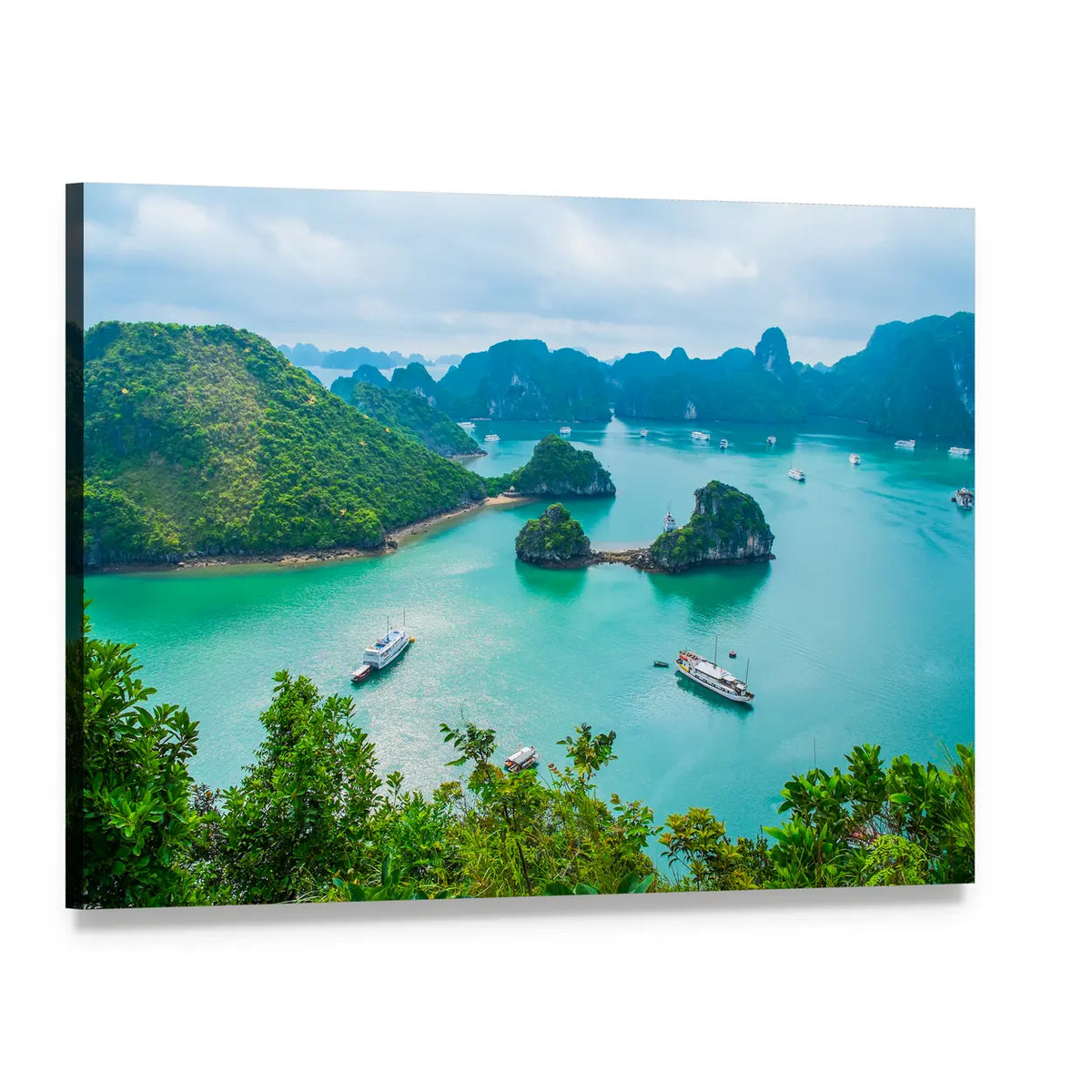 Halong Bay Karst Islands Canvas Wall Art, single panel gallery wrapped canvas, angled product view