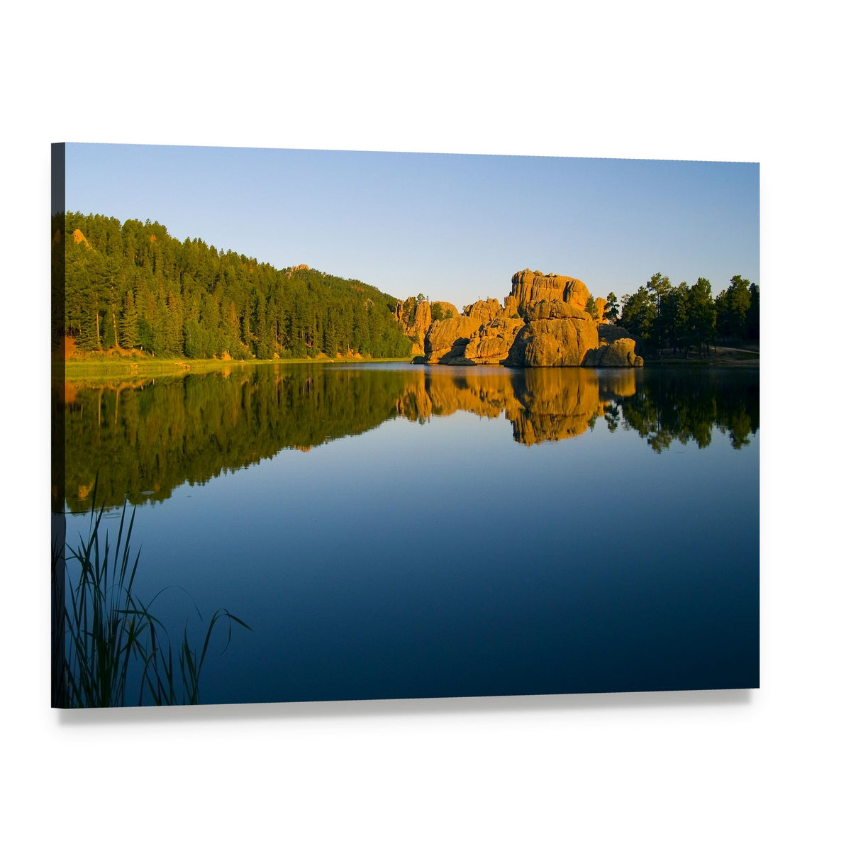Sylvan Lake in Black Hills Canvas Wall Art, single panel gallery wrapped canvas, angled product view
