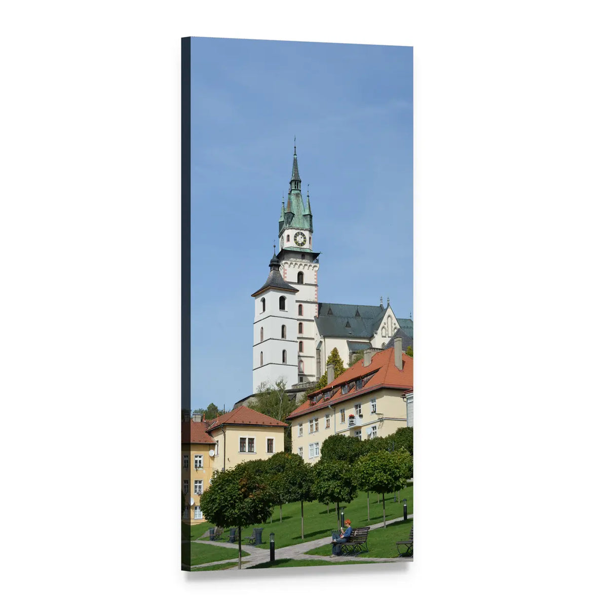 Kremnica Castle, Slovakia Vertical Canvas Wall Art, 1 panel 1 Vertical layout gallery wrapped canvas set, angled product view