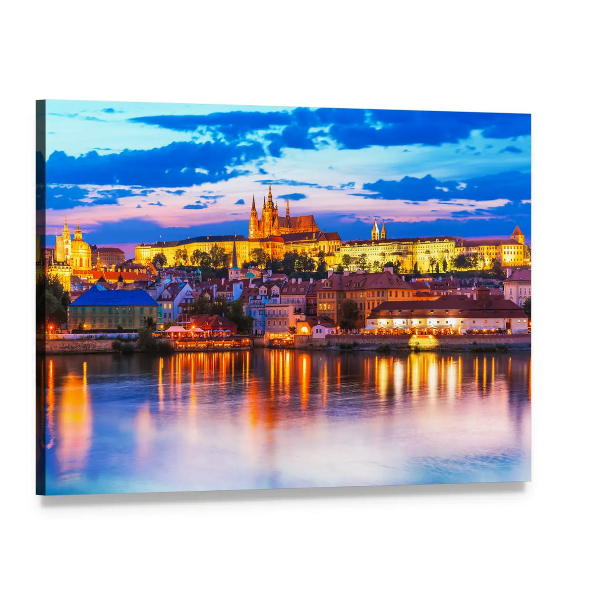 St Vitus Cathedral in Prague Canvas Wall Art, single panel gallery wrapped canvas, angled product view