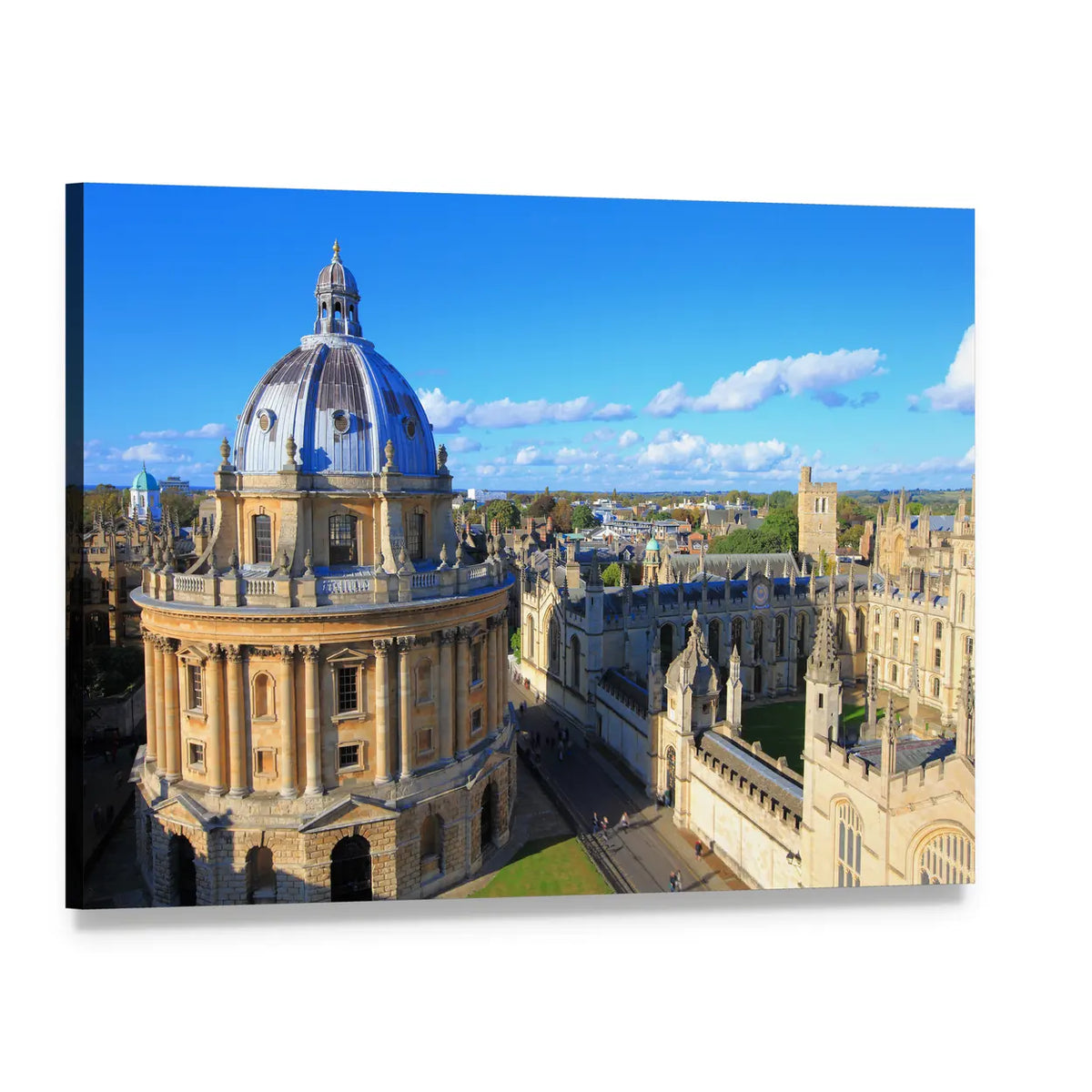 Radcliffe Camera at Oxford University Canvas Wall Art, single panel gallery wrapped canvas, angled product view