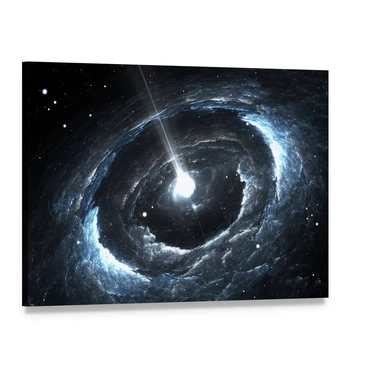 Highly Magnetized Rotating Neutron Star Canvas Wall Art, single panel gallery wrapped canvas, angled product view