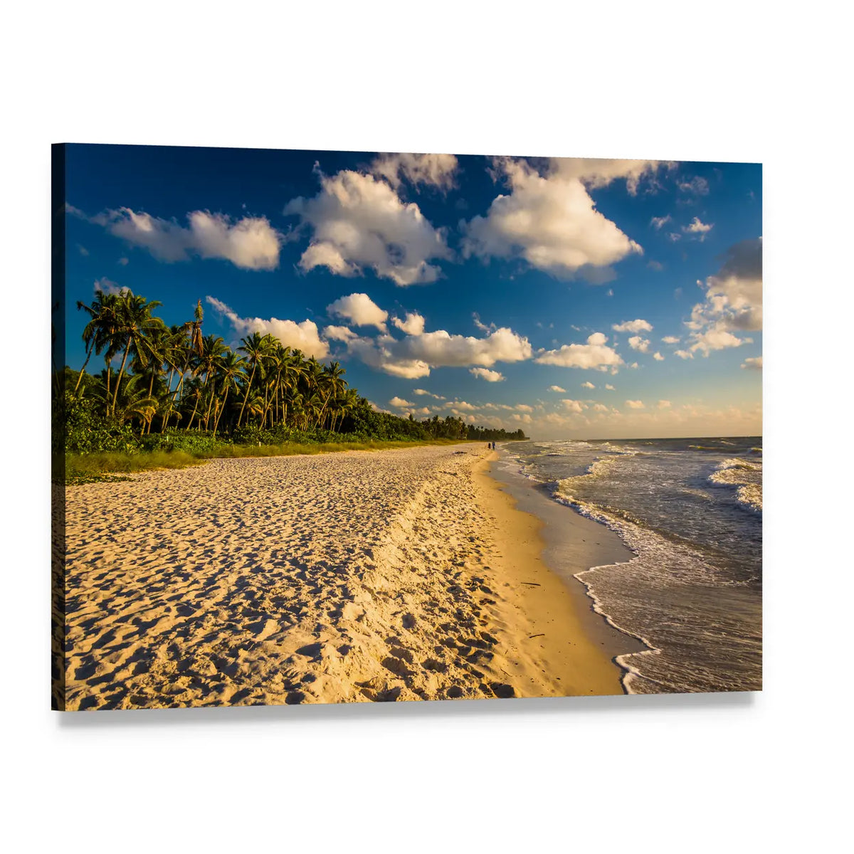 Naples Beach, Florida Canvas Wall Art, single panel gallery wrapped canvas, angled product view