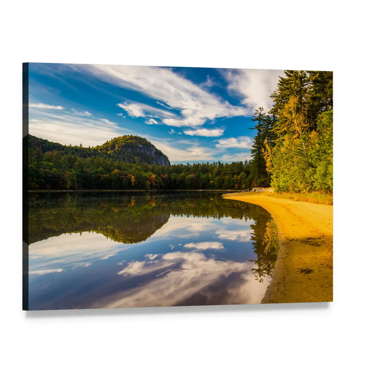 Echo Lake State Park Reflections Canvas Wall Art, single panel gallery wrapped canvas, angled product view