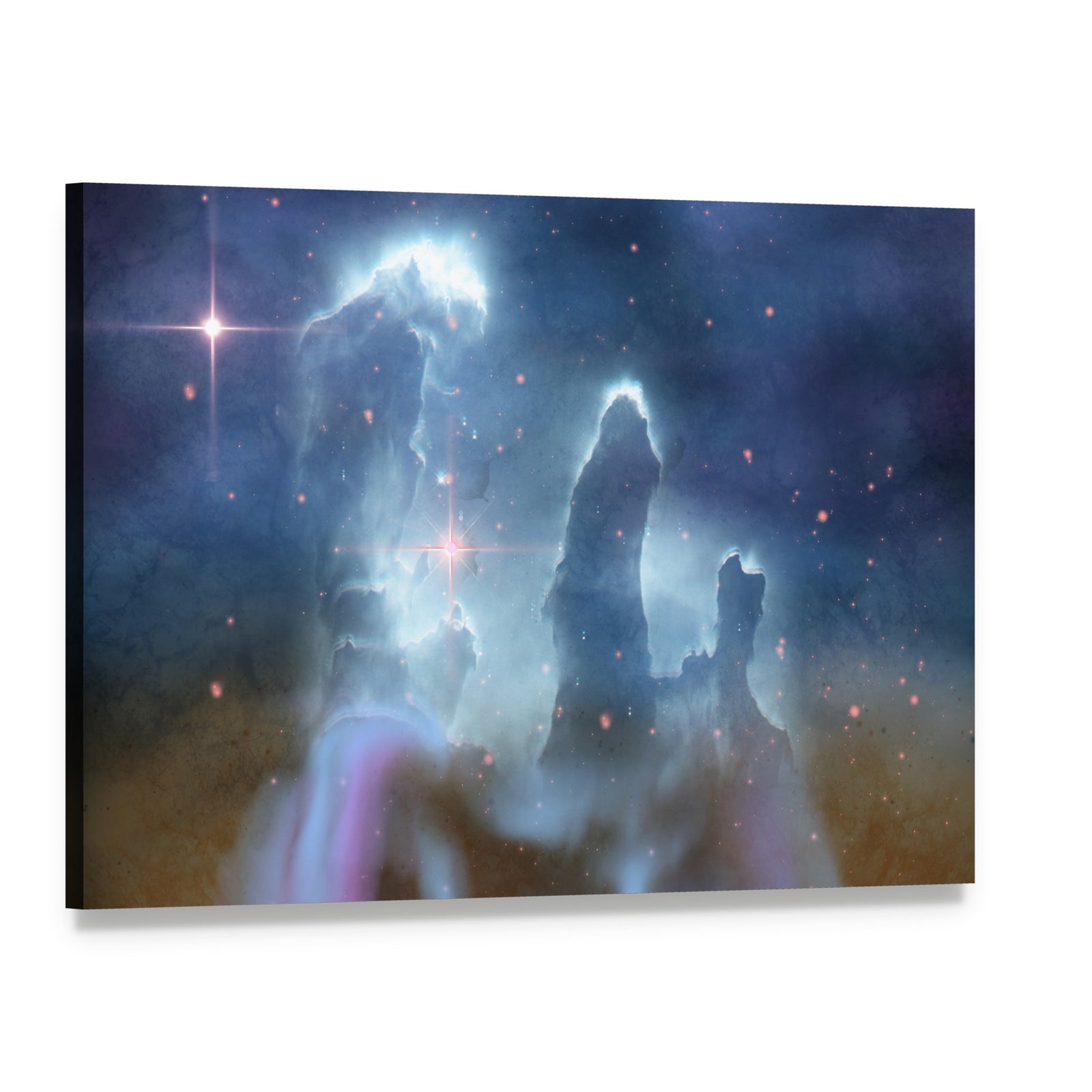 Pillars of Creation Canvas Wall Art, single panel gallery wrapped canvas, angled product view