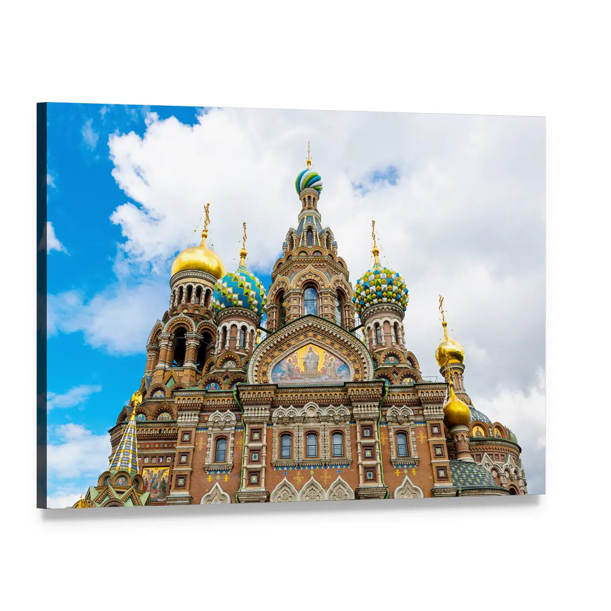 Savior on Spilled Blood Canvas Wall Art, single panel gallery wrapped canvas, angled product view