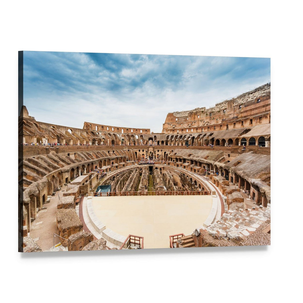 Colosseum's Iconic Interior View Canvas Wall Art, single panel gallery wrapped canvas, angled product view