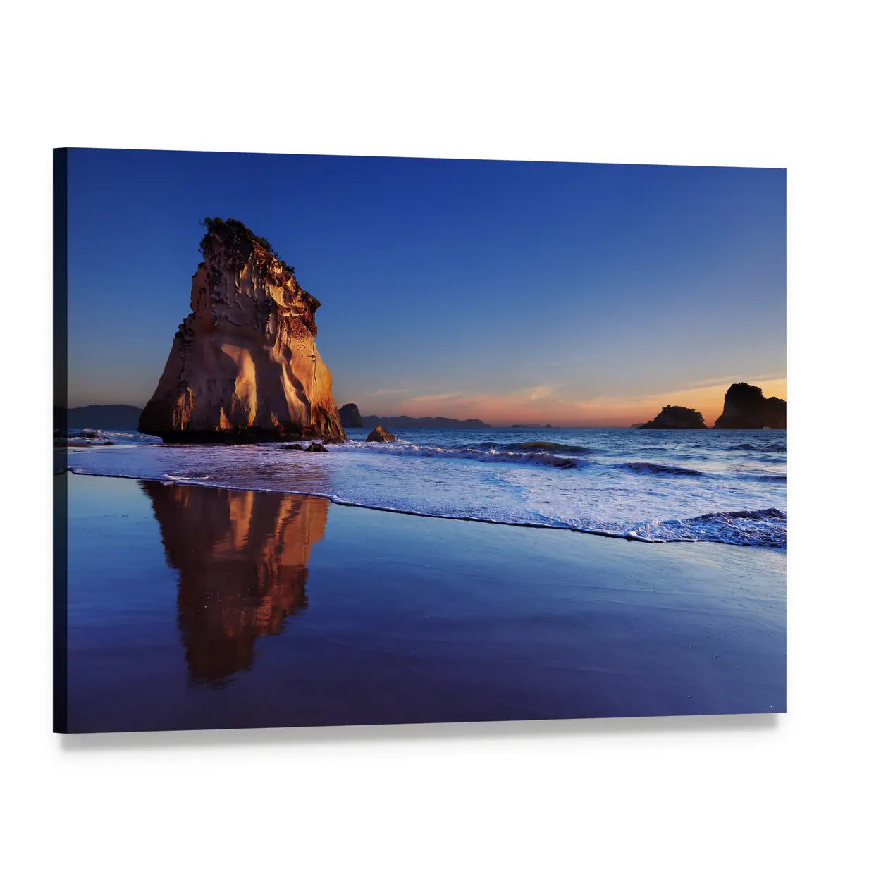 Hoho Rock at Sunrise Canvas Wall Art, single panel gallery wrapped canvas, angled product view