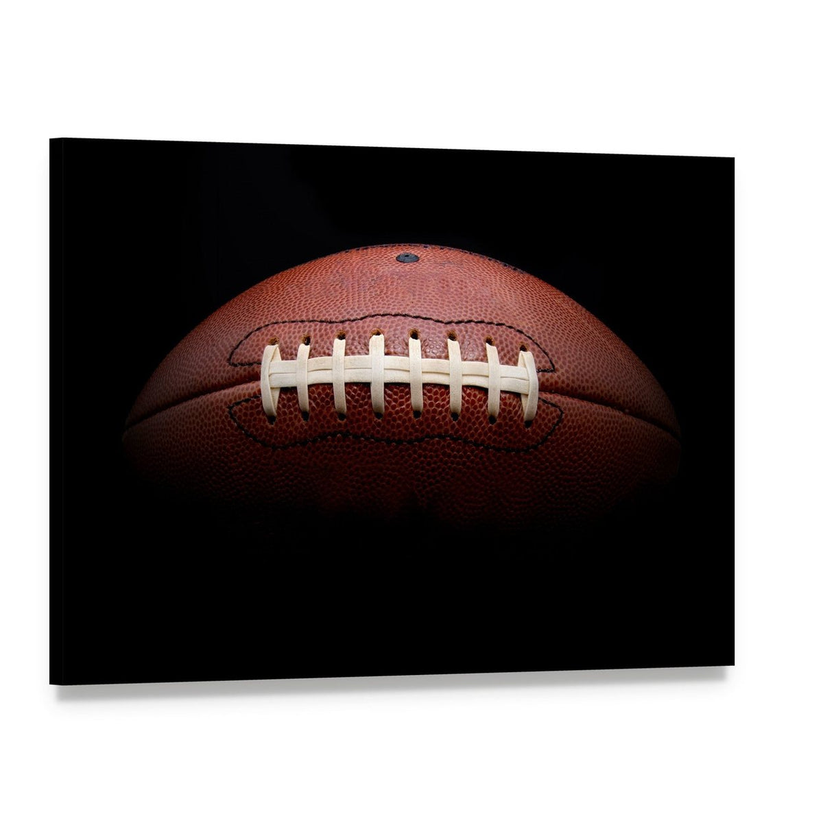 American Football Canvas Wall Art, single panel gallery wrapped canvas, angled product view