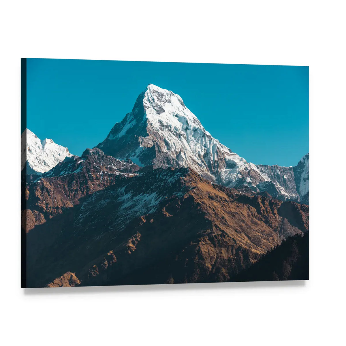 Himalaya Snow-capped Peak, Nepal Canvas Wall Art, single panel gallery wrapped canvas, angled product view