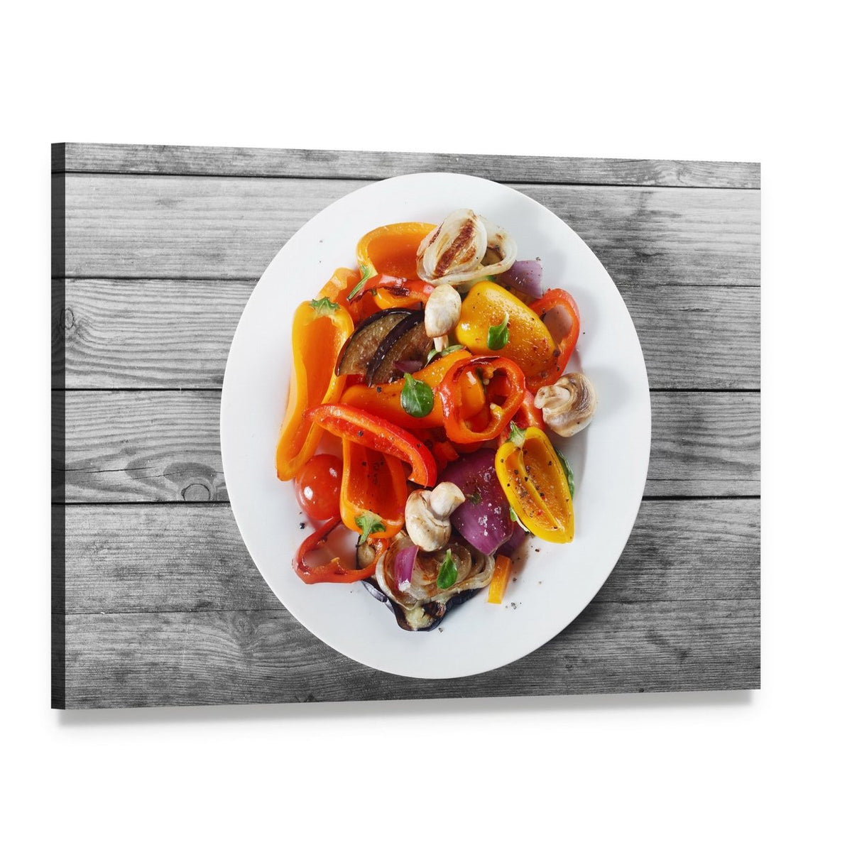 Healthy Appetizer Canvas Wall Art, single panel gallery wrapped canvas, angled product view