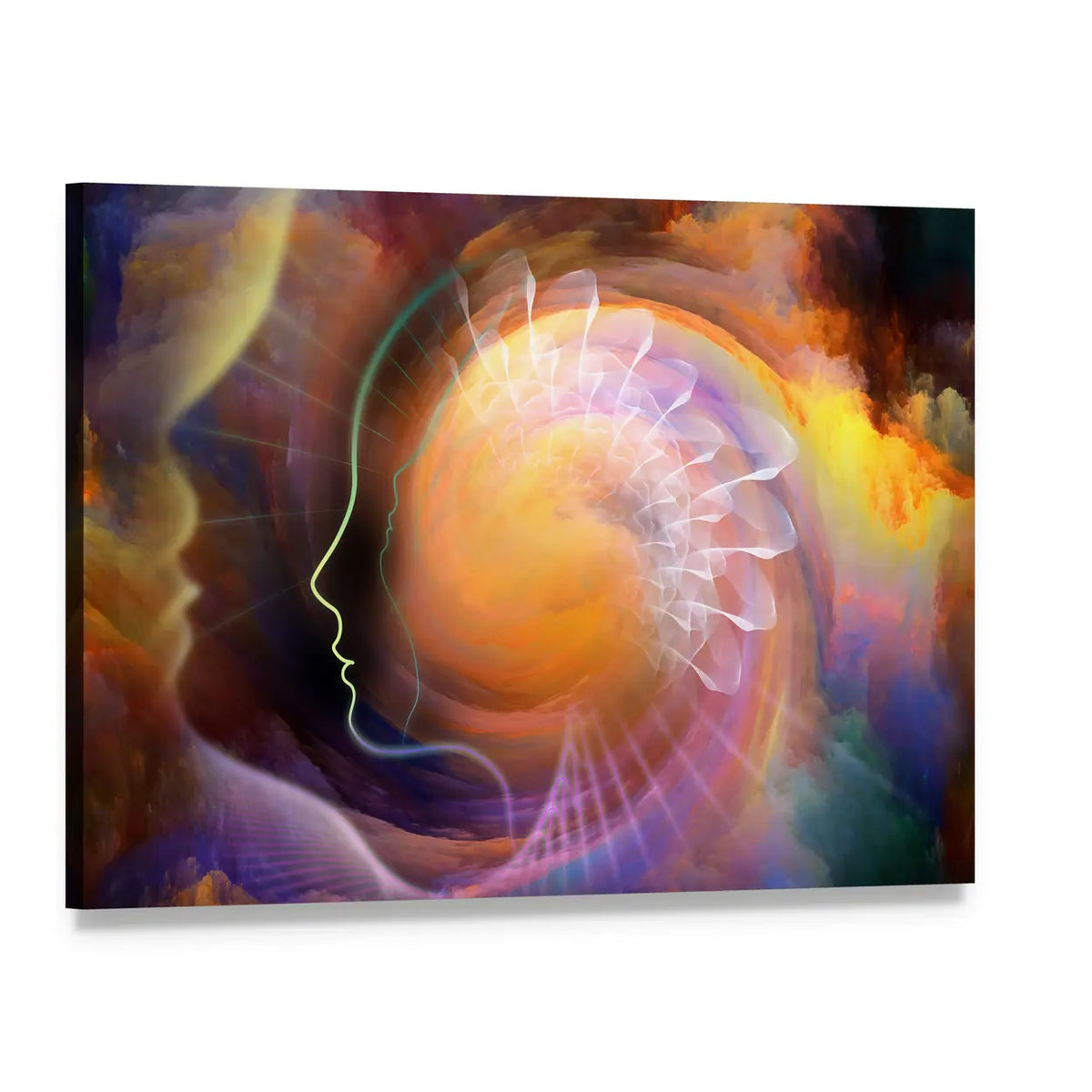 Realms of the Soul Canvas Wall Art, single panel gallery wrapped canvas, angled product view