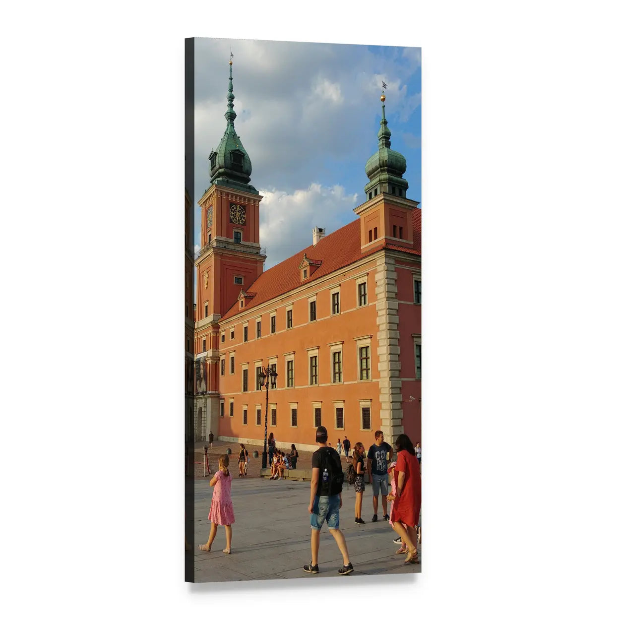 Royal Castle in Warsaw Poland Vertical Canvas Wall Art, 1 panel 1 Vertical layout gallery wrapped canvas set, angled product view