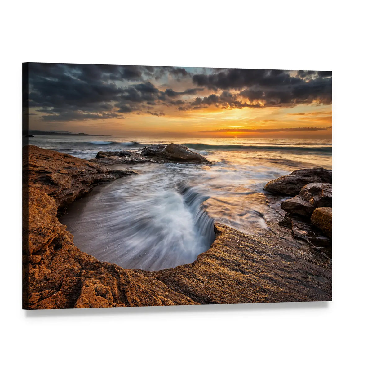 Black Sea Coast, Bulgaria Canvas Wall Art, single panel gallery wrapped canvas, angled product view