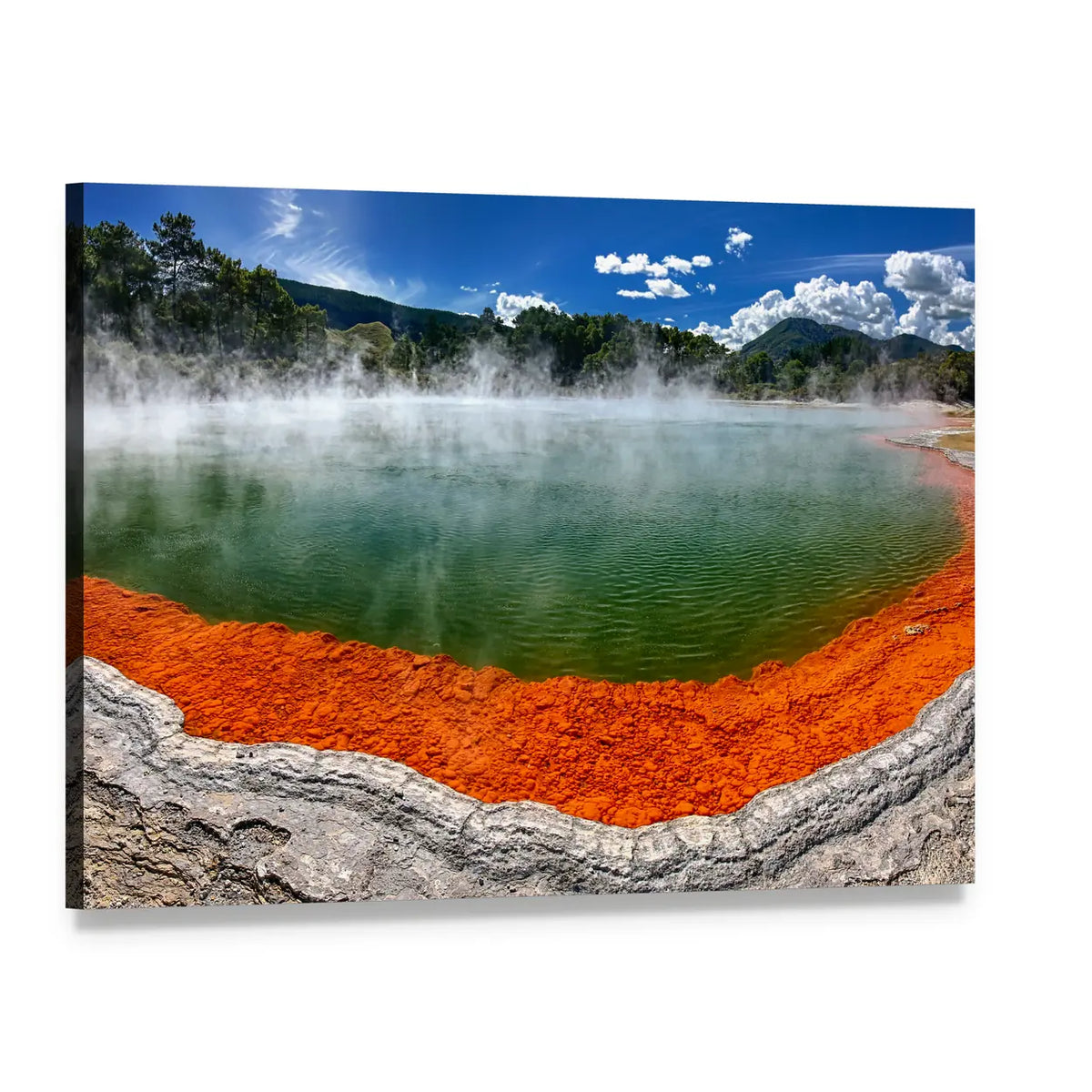 Champagne Pool, New Zealand Canvas Wall Art, single panel gallery wrapped canvas, angled product view