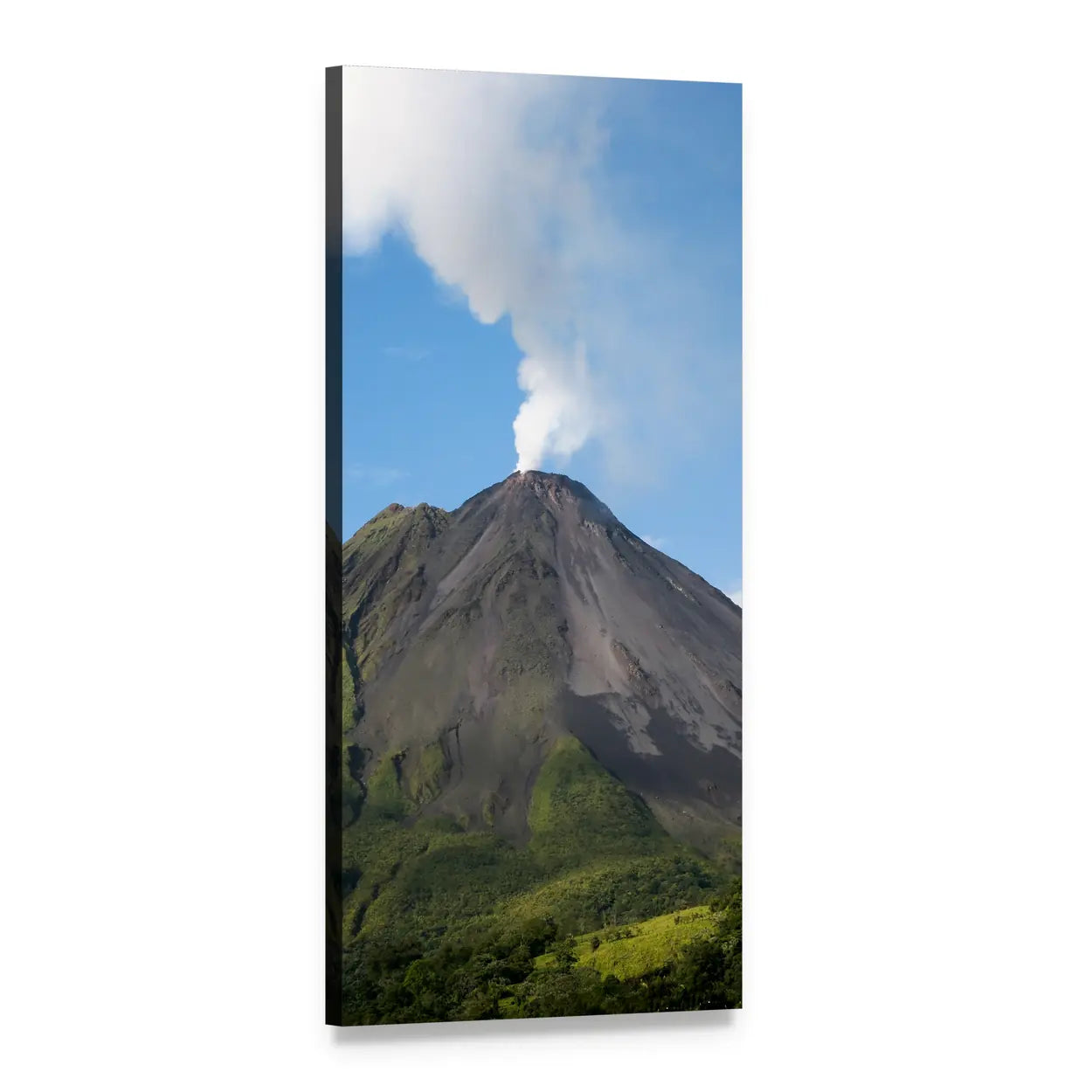 Arenal Volcano, Costa Rica Vertical Canvas Wall Art, 1 panel 1 Vertical layout gallery wrapped canvas set, angled product view