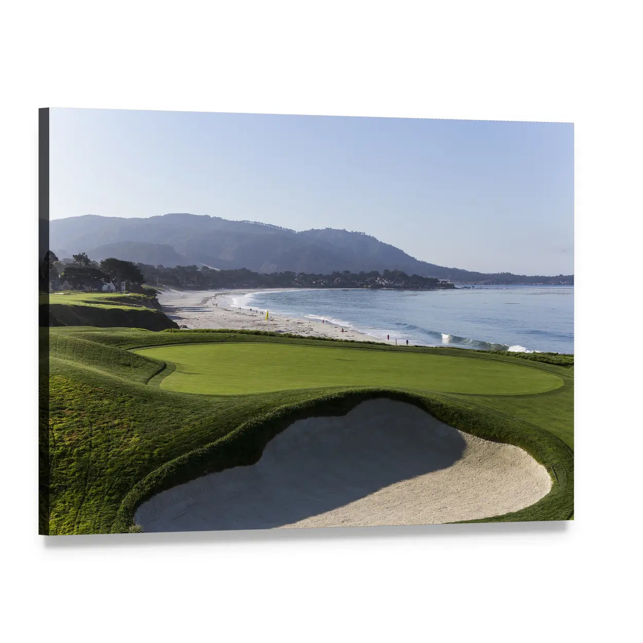 Pebble Beach Golf Course California Canvas Wall Art, single panel gallery wrapped canvas, angled product view