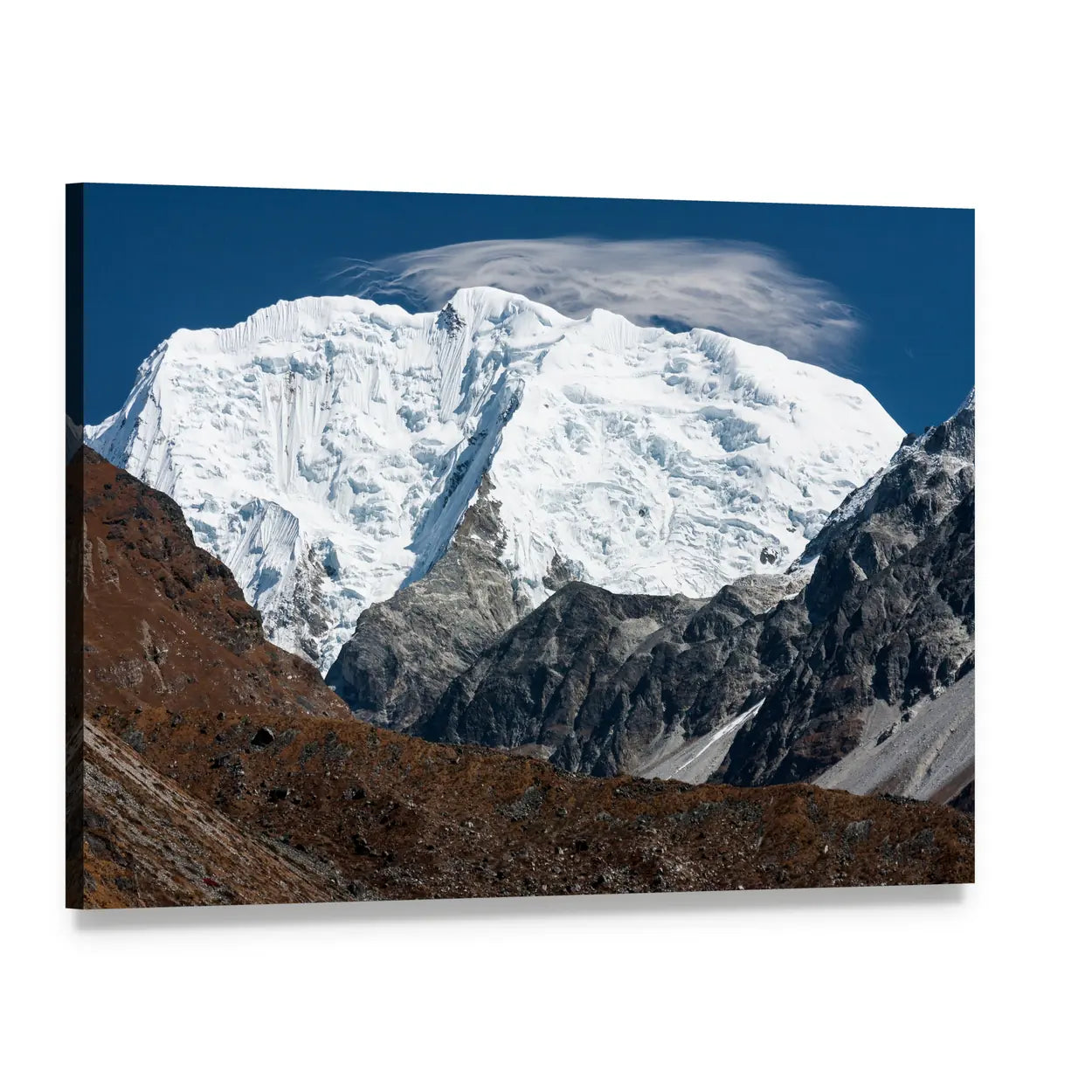 Mt Shishapangma from Langtang Valley Canvas Wall Art, single panel gallery wrapped canvas, angled product view