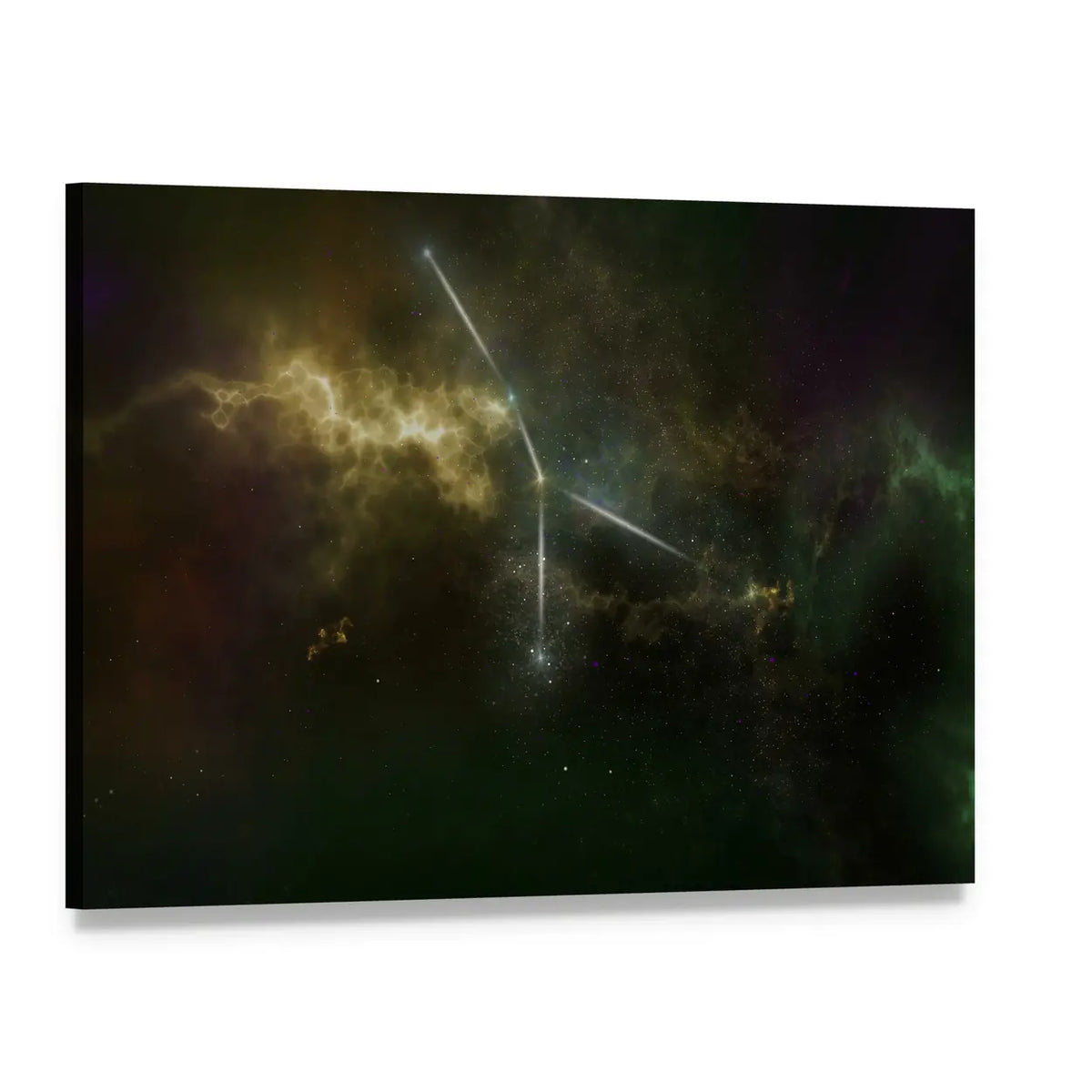 Cancer Constellation Canvas Wall Art, single panel gallery wrapped canvas, angled product view