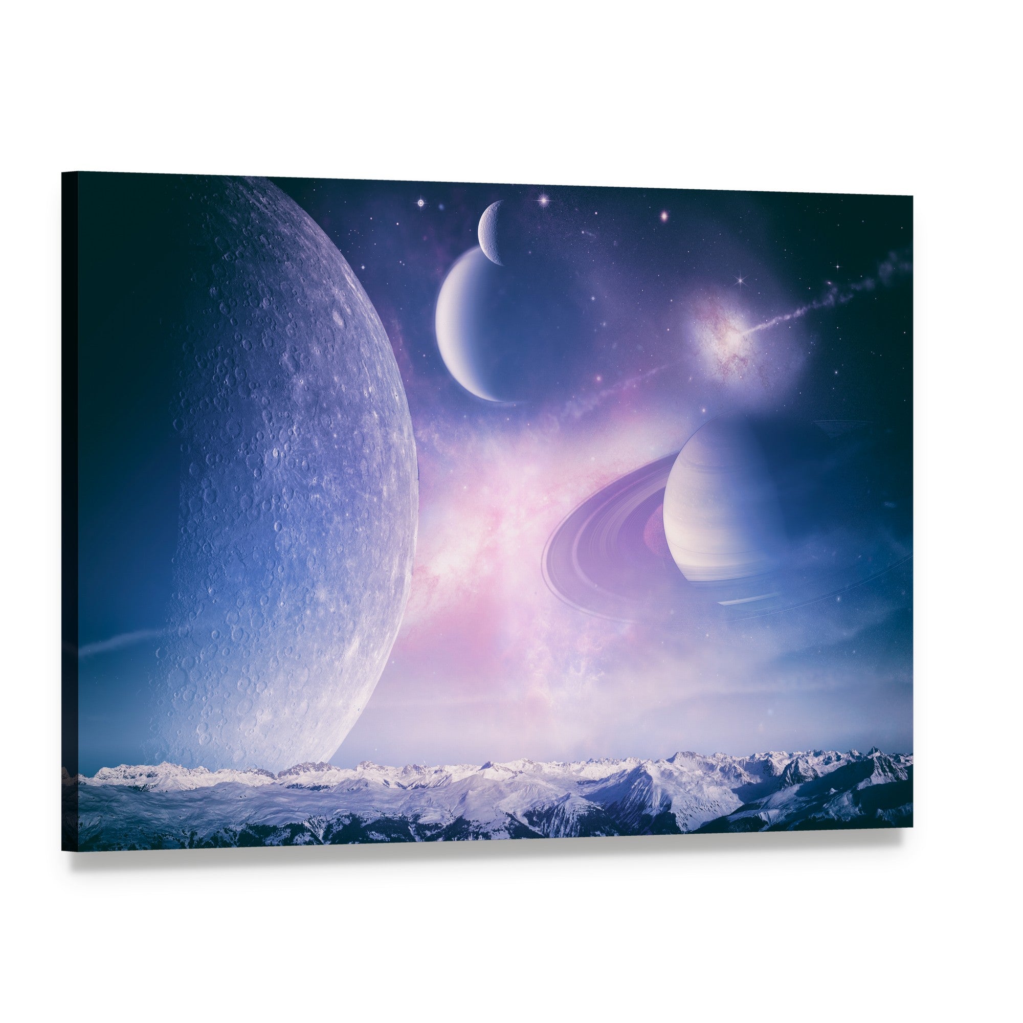 Abstract Fantasy Backgrounds Canvas Wall Art, single panel gallery wrapped canvas, angled product view