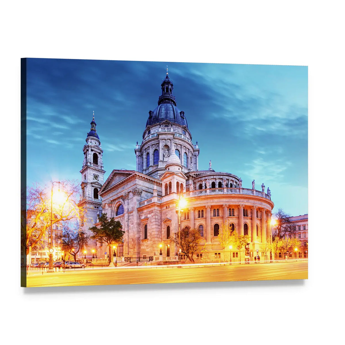 St. Stephen's Basilica, Budapest Canvas Wall Art, single panel gallery wrapped canvas, angled product view