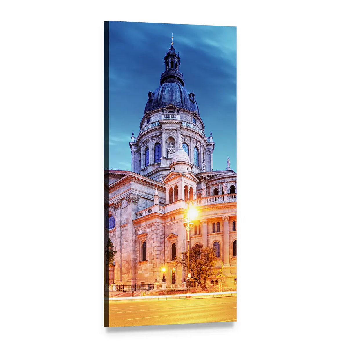 St. Stephen Basilica, Budapest Vertical Canvas Wall Art, 1 panel 1 Vertical layout gallery wrapped canvas set, angled product view