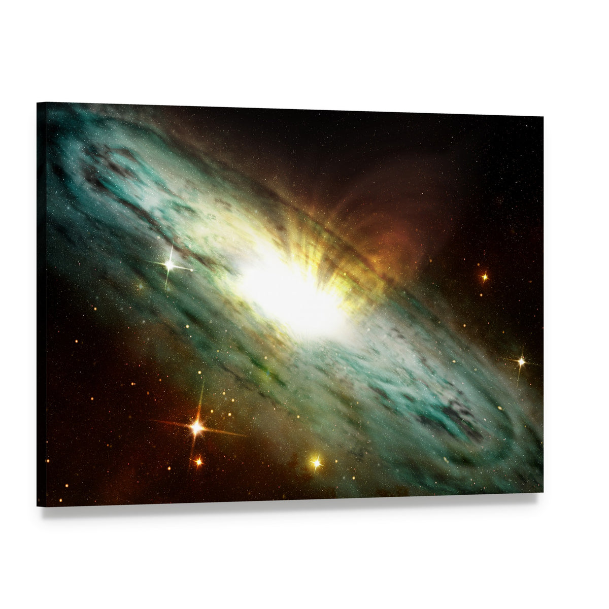 Planetary Nebula in Deep Space Canvas Wall Art, single panel gallery wrapped canvas, angled product view